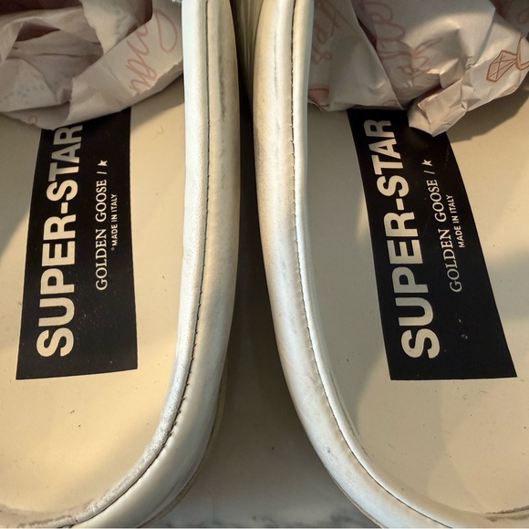 Golden Goose White Sneakers with Silver Star - Picture 5 of 8